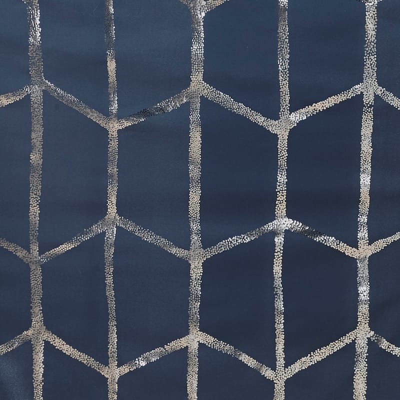 Intelligent Design Khloe Geometric Metallic Printed Shower Curtain