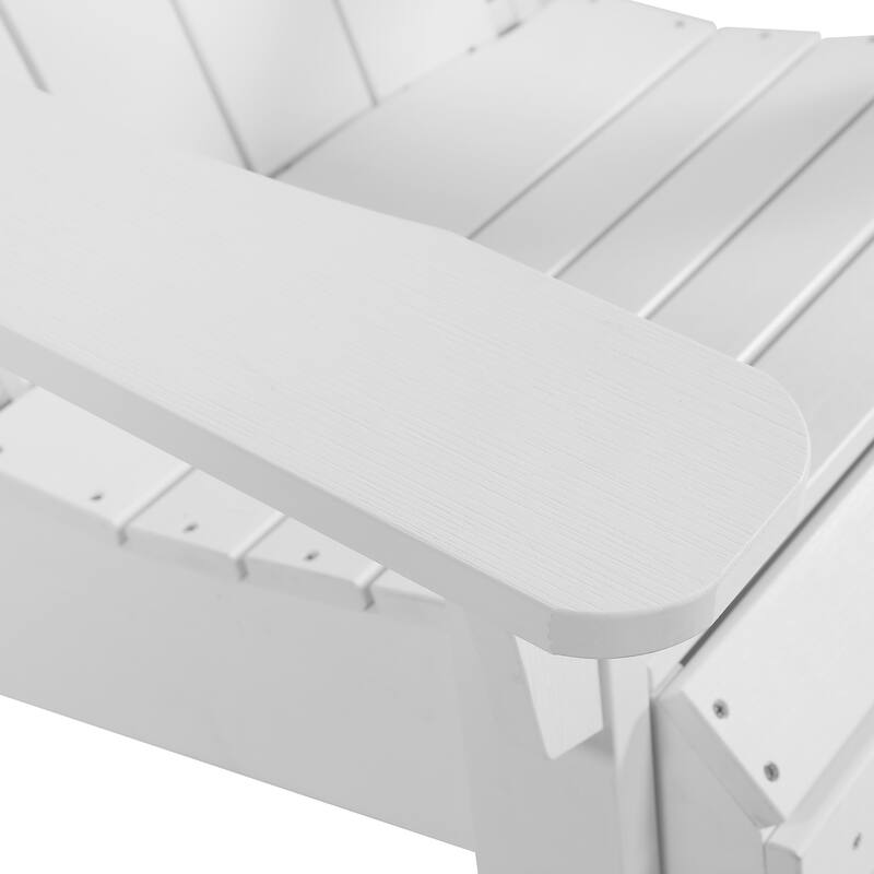 Seaton Folding Poly Adirondack Chair with Pull-out Ottoman, Set of 2