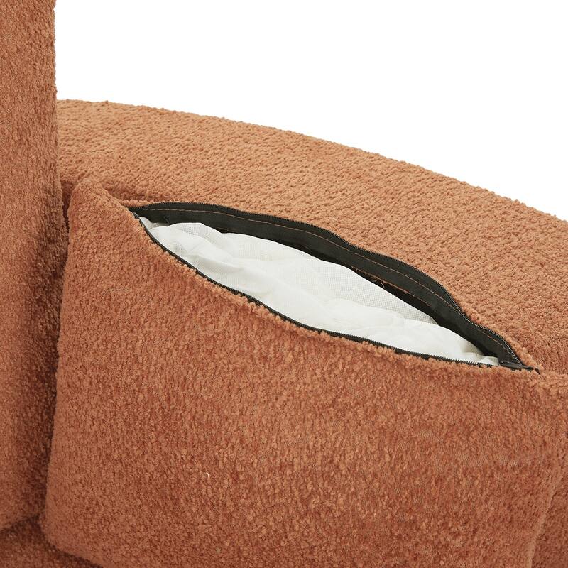 Swivel Barrel Chair with 3 Pillows