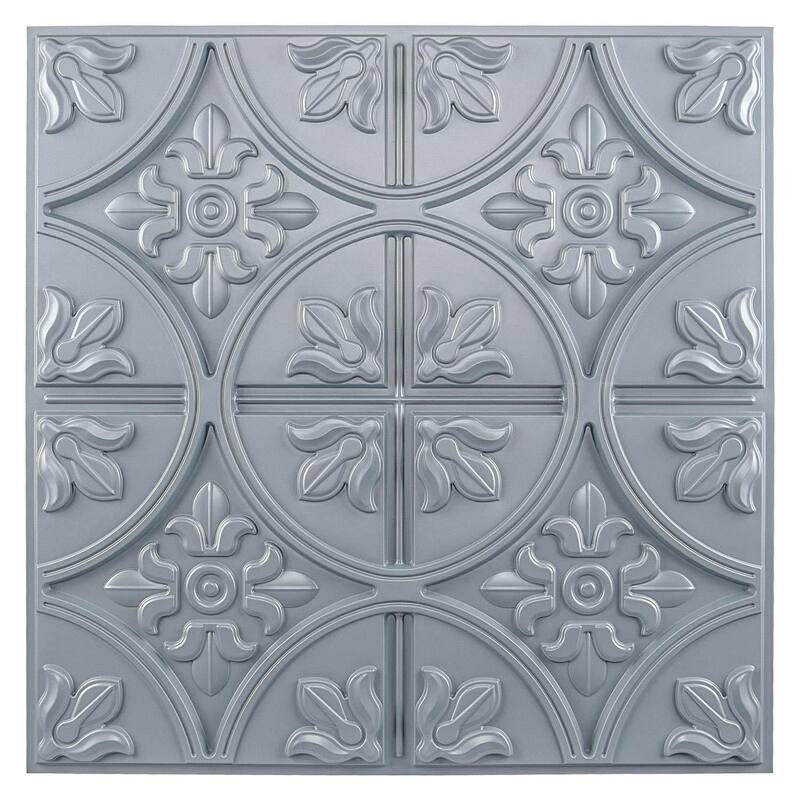 Art3d 2x2 PVC Decorative Ceiling Tile, 3D Ceiling Panel Fancy Flower(Pack of 12)
