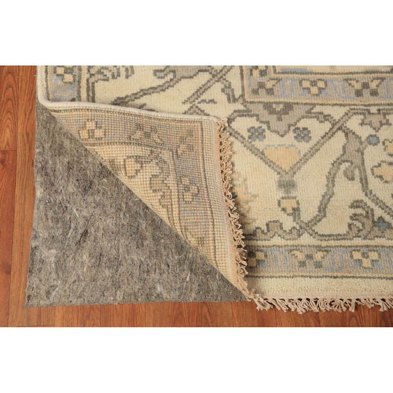 Large Oushak Indian Rug Hand-Knotted Wool Carpet - 8'2"x 15'8"
