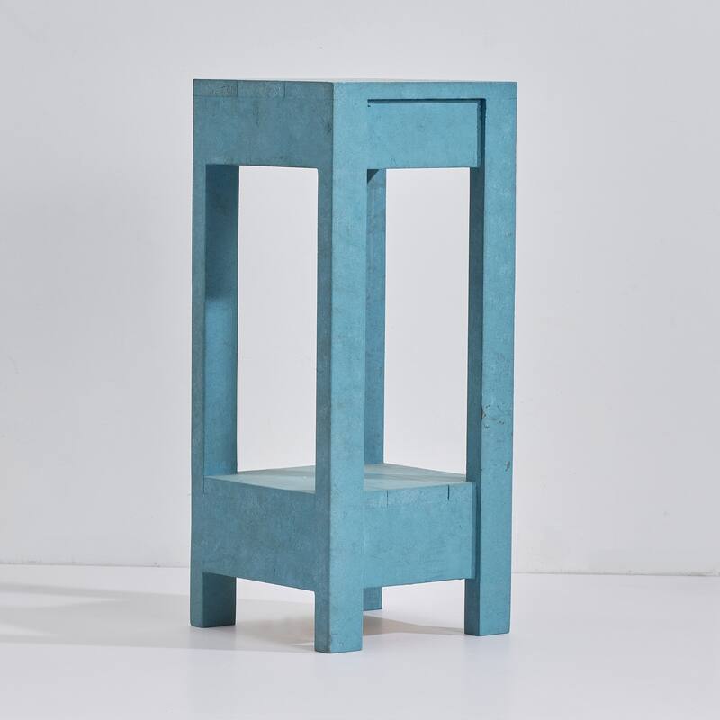 Rustic Farmhouse Solid Wood Accent End Table Sofa Side Table - 11" W x 26" H