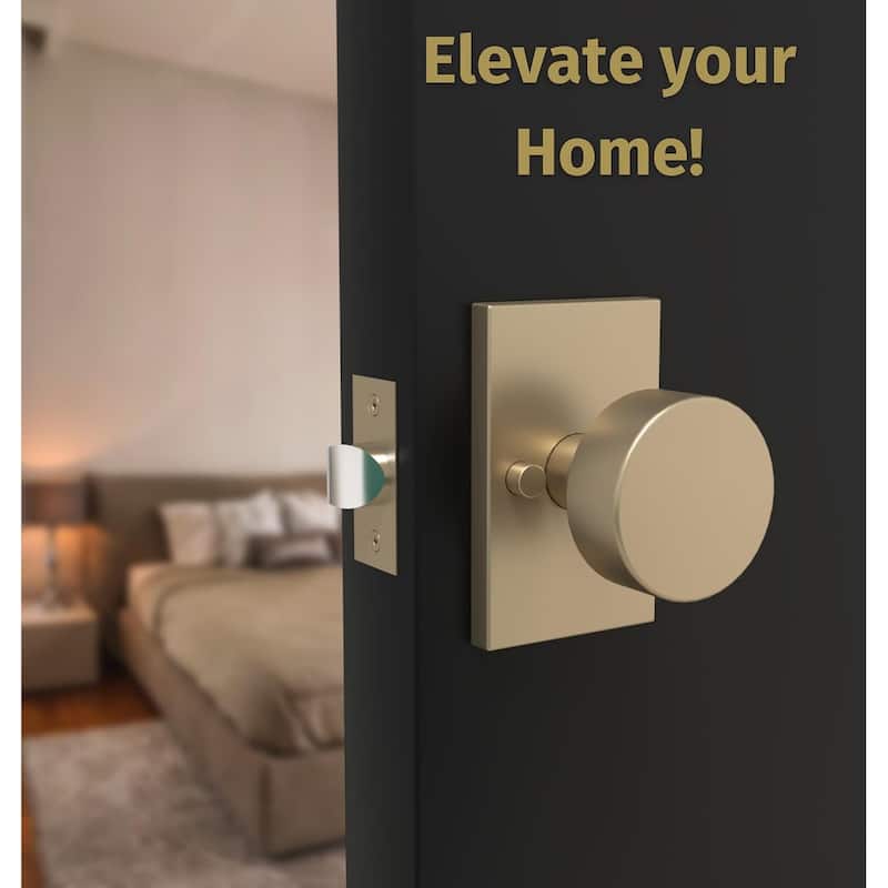 Mega Handles LAURA Privacy Door Knob | Keyless, Reversible, Heavy-Duty Smooth Lock for Hallway, Closet, Bathroom