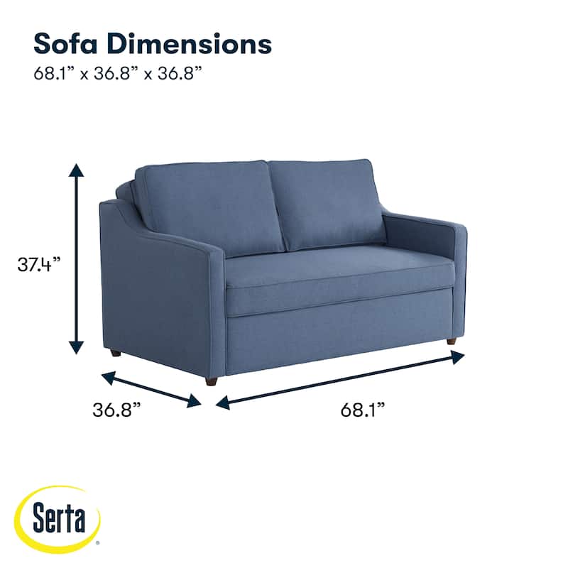 Serta Carey Convertible Sofa in Chenille Fabric