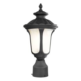 Livex Lighting Oxford 15.5 Inch Tall Satin White Glass Post Light with