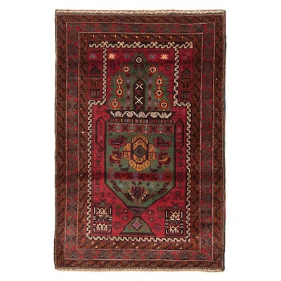 Teimani Green Rug 2'10" x 4'4" - 2'10 x 4'4