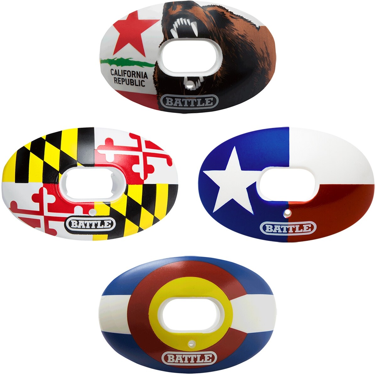 Shop Battle Sports Science State Flag Oxygen Lip Protector
