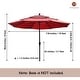 preview thumbnail 24 of 58, 10ft Patio Market Umbrella with Double Airvent
