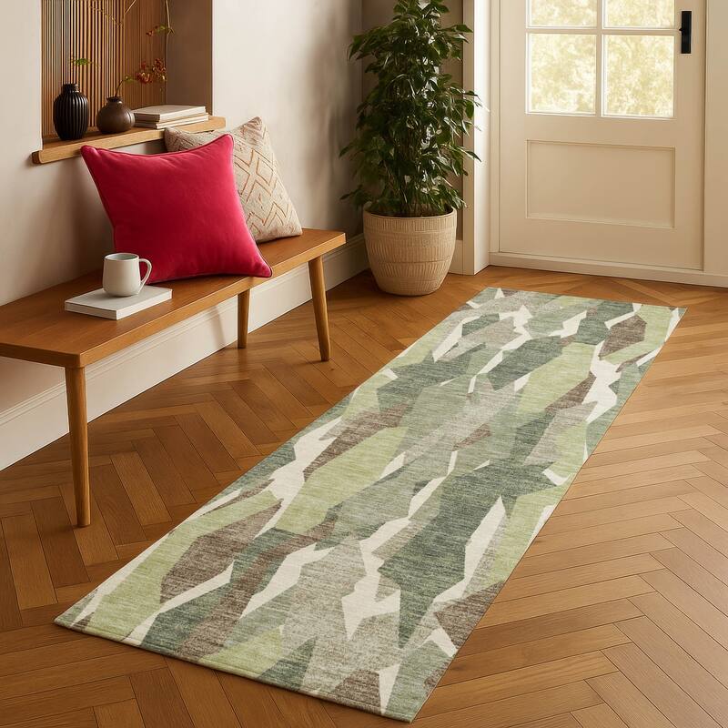 Machine Washable Indoor/ Outdoor Contemporary Dylan Chantille Rug