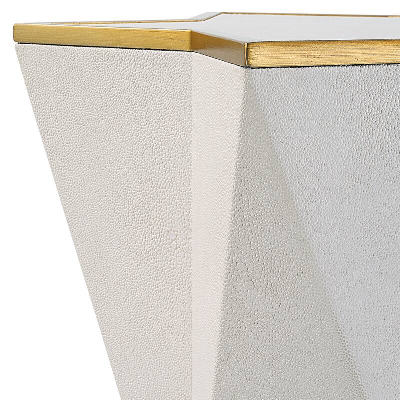 Uttermost Capella White Accent Table - 16"W x 22"H x 16"D