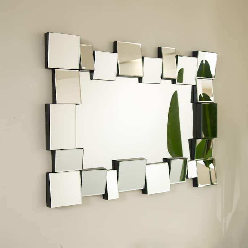 30" Geometric Square Wall Mirror