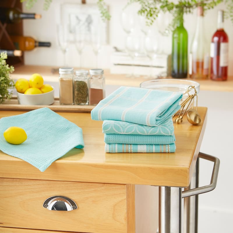 DII Assorted Kitchen Dishtowel & Dishcloths (Set of 5)