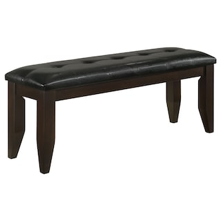 Dalila Leatherette Upholstered Wood Dining Bench