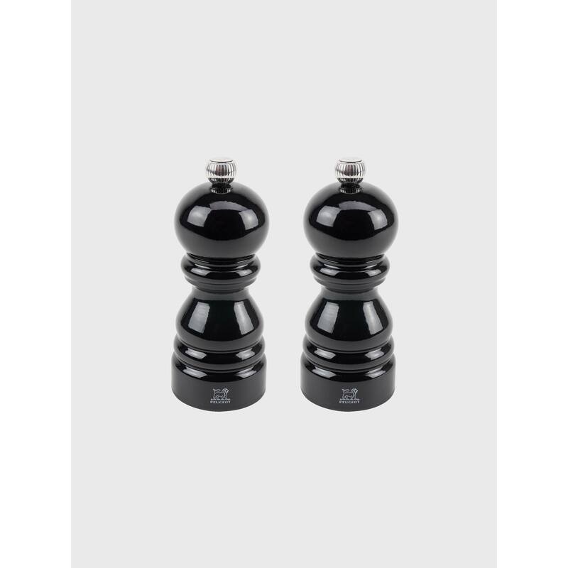 Peugeot Paris Classic 4.75 Inch Wooden Salt Mill, Black Lacquer - 2.32 x 2.32 x 4.72 inches