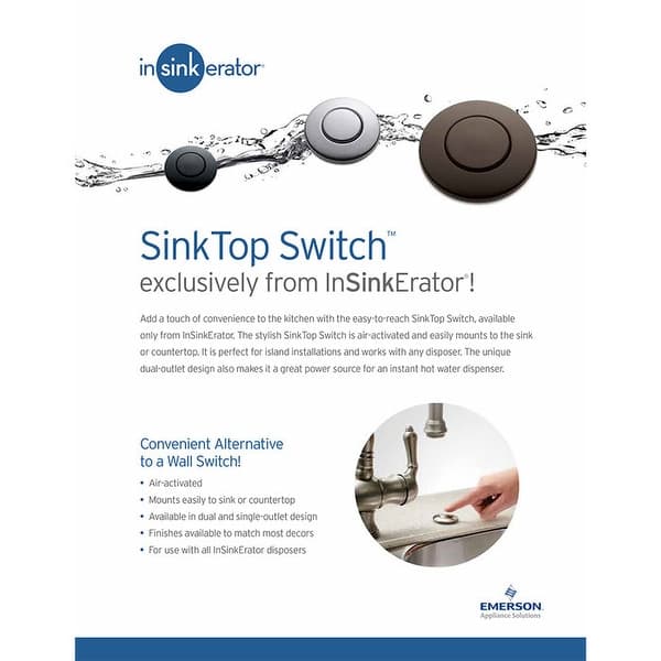 Shop Insinkerator Stc Sink Top Mounted Air Switch For Garbage