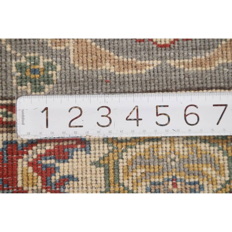 Grey Kazak Runner Rug Hand-Knotted Wool Carpet - 2'2" x 5'11"