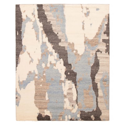 ECARPETGALLERY Hand-knotted Tangier Cream Wool Rug - 7'11 x 9'11