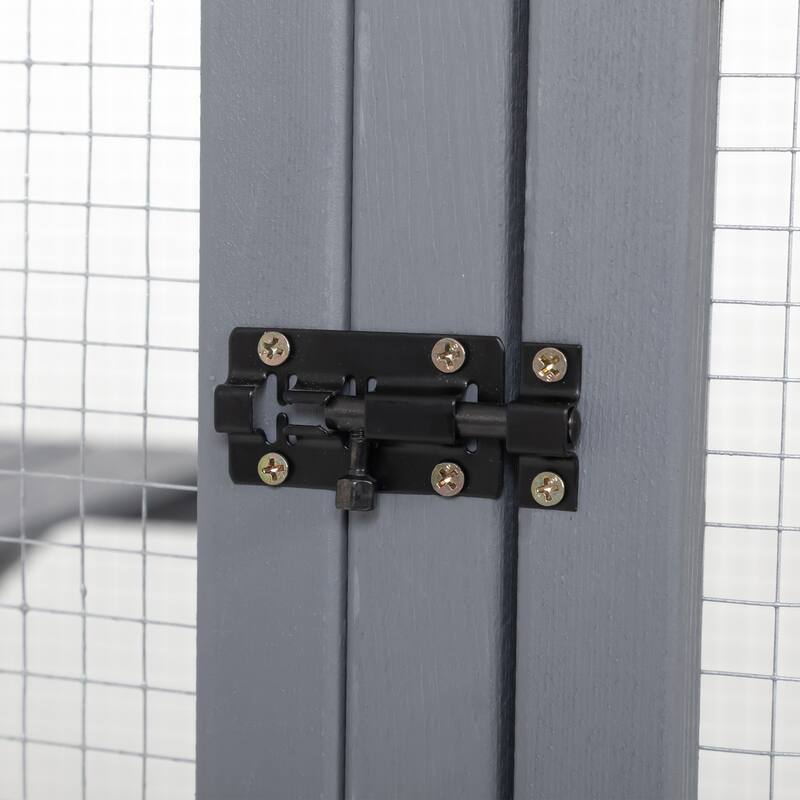 Outdoor Cat Catio House, Outdoor Wood Cat Enclosure with Sun Sheet Roof, Cat Cage Playpen with 3 Platforms & Lockable Doors