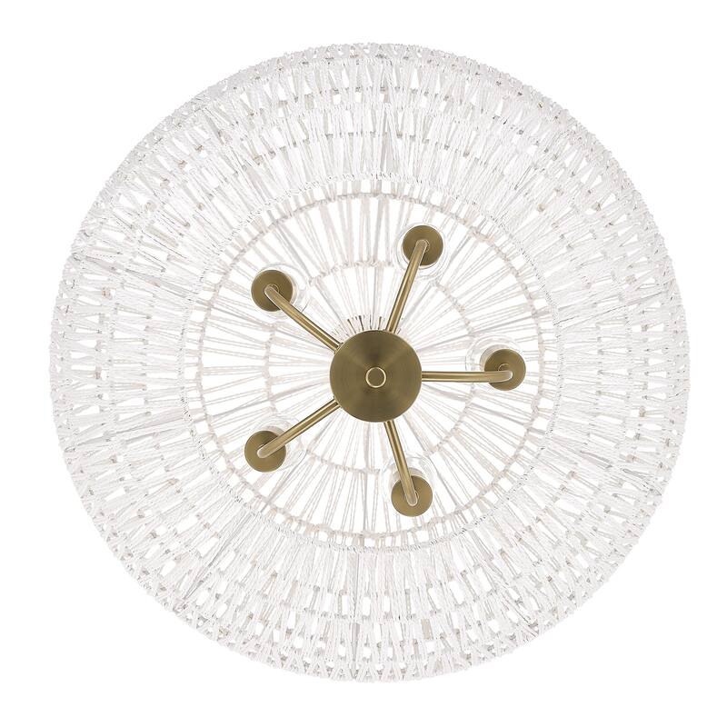 Florence 25" Wide 5-Light Pendant with Rope Shade
