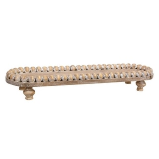 Beaded Edge White Rectangle Tray main image 1