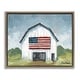 preview thumbnail 15 of 26, Stupell Patriotic Country Barn Framed Floater Canvas Wall Art Design By Sara Baker 21 x 17 - Brown