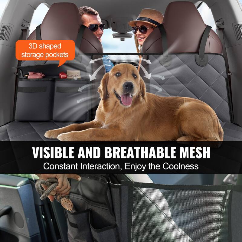 Back Seat Extender for Dogs,Dog Hammock for Car Back seat,Dog Car Seat Cover with Hard Bottom Dog Car Seat Bed