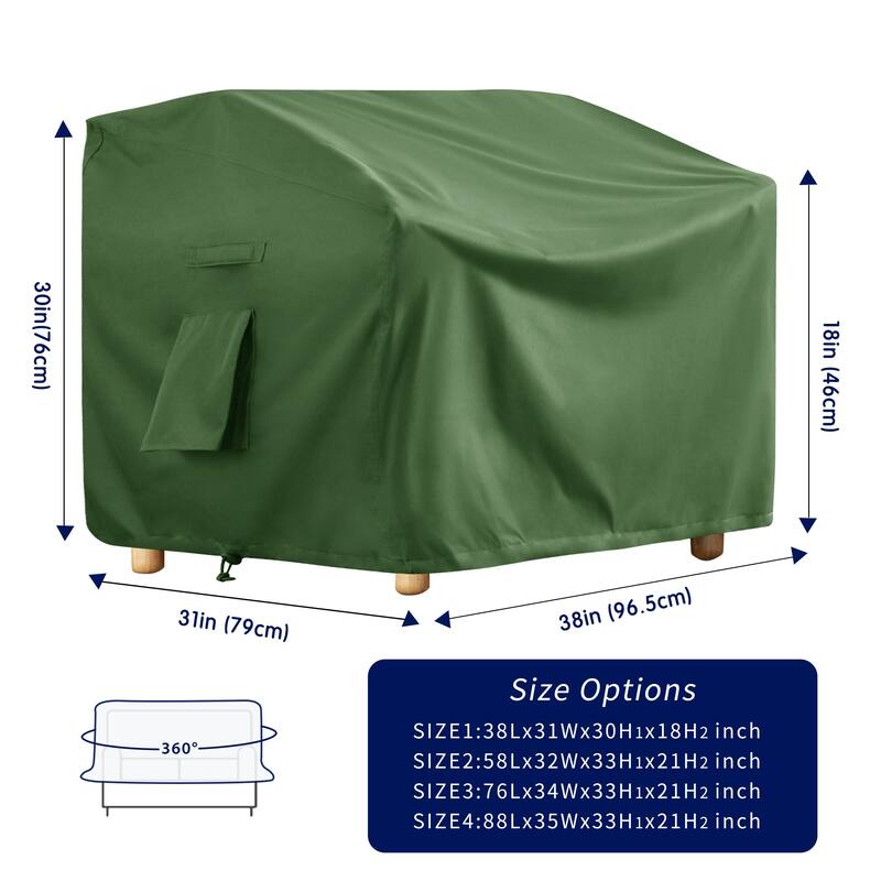 Subrtex Outdoor Sofa Cover Waterproof Couch Cover Patio Furniture Protector