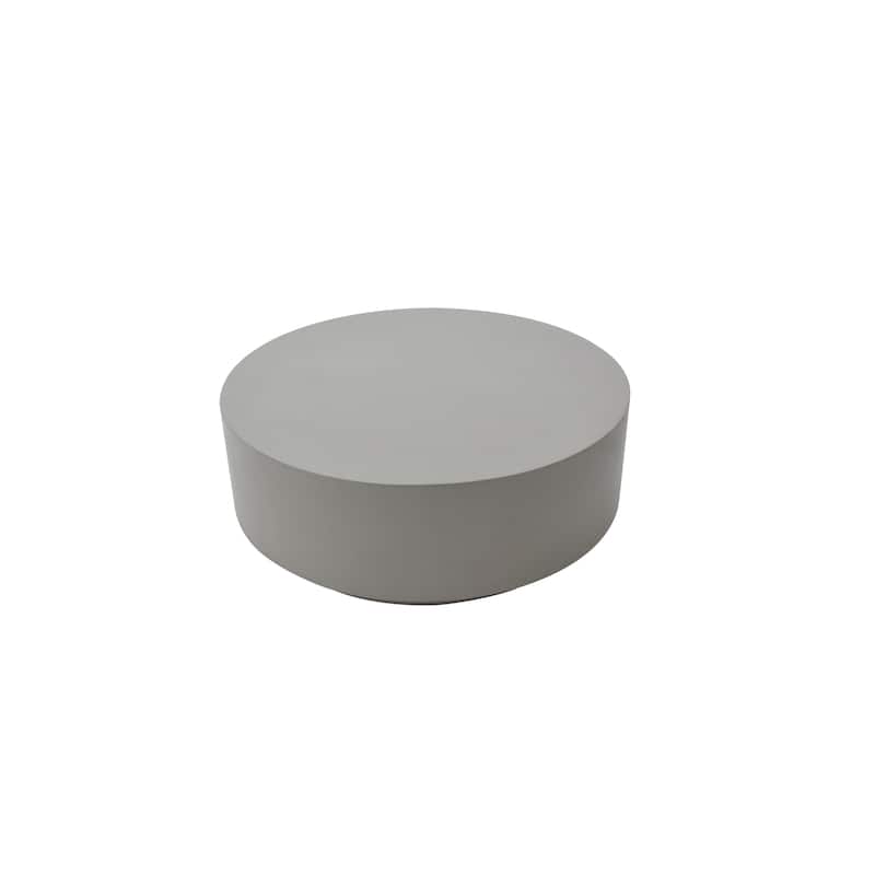 Elementi Home Rome 40" Round Concrete Coffee Table - Space Grey