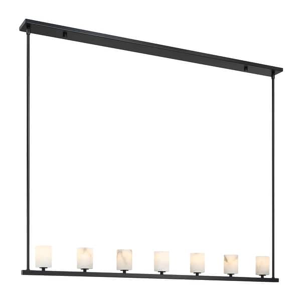 slide 2 of 5, Aragon 7 Light Matte Black Chandelier