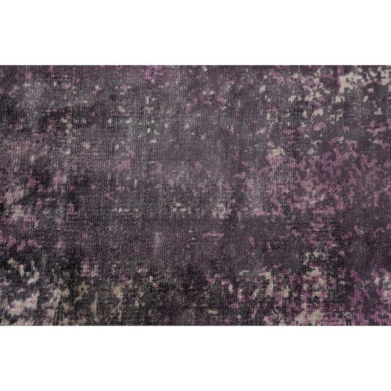 Colorful Abstract Area Rug Hand-Knotted Wool Carpet - 6'1" X 8'1"