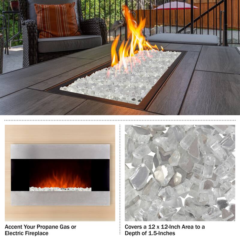Pure Garden 10lbs Fire Pit Glass - Glass Rocks