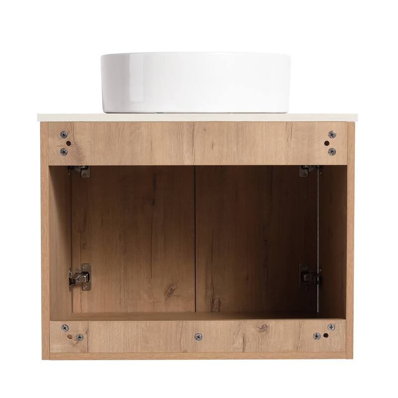 BNK 24"/30" Single Sink Bathroom Vanity with Soft Close Door, Modern Floating Vanity