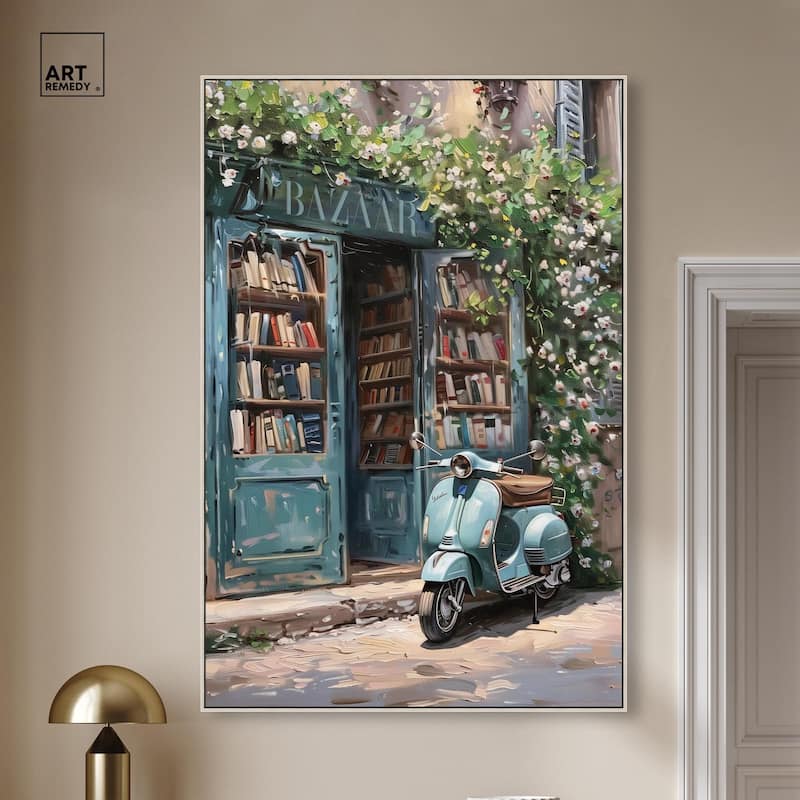 Quaint Bookstore Canvas by Art Remedy