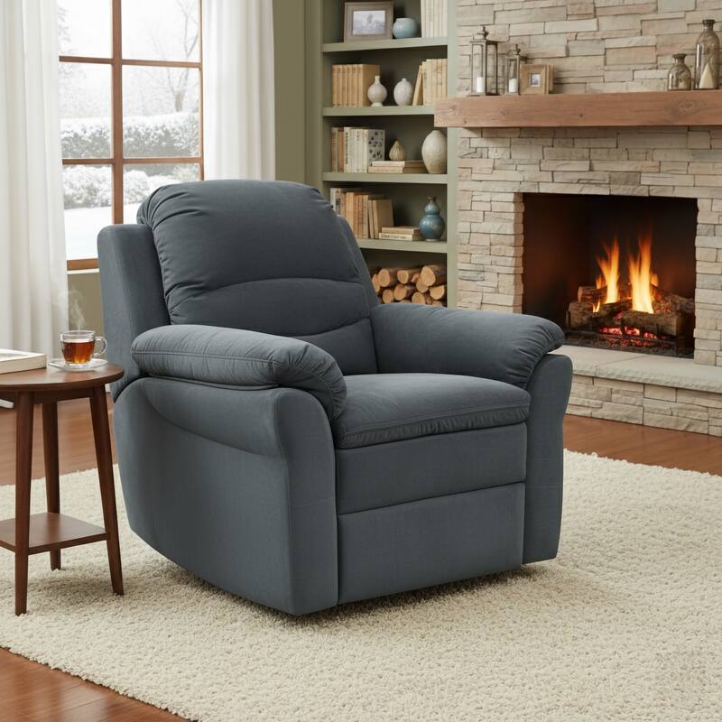 Copper Grove Dark Grey Polyester Power Recliner