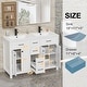 preview thumbnail 96 of 143, Modern Bathroom Vanity with Sink & Faucet Storage Cabinet Set