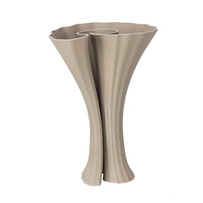 Light Gray 3D Printed Ceramic Vase