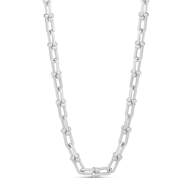 SHYMI Linked U Shape Chain Necklace - Silver