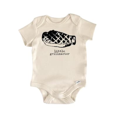 Steak Bbq Grillmaster - Baby Boy Girl Clothes Infant Bodysuit Funny Cute Newborn