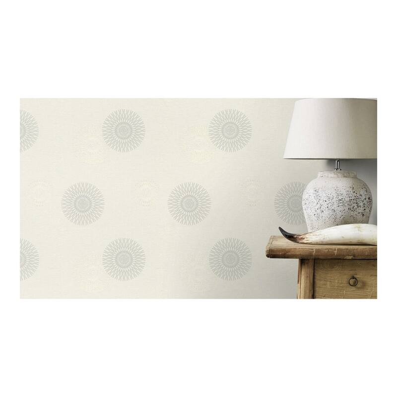 Rasch Eliel Off-White Medallion Wallpaper - 20.5 x 396 x 0.025