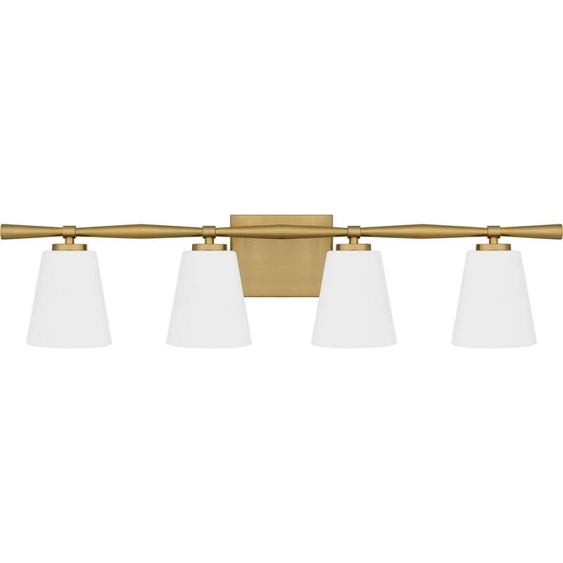 Brindley Four Light Bath - Aged Brass
