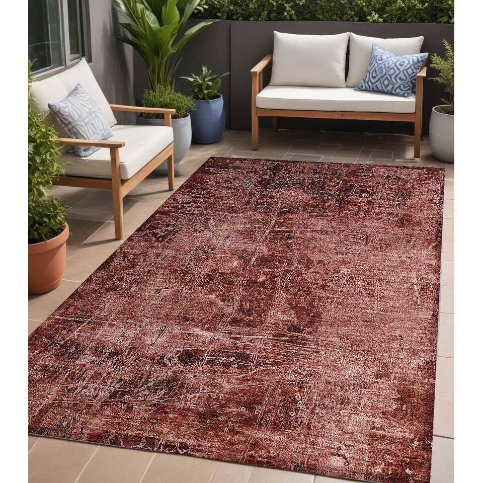 Rari Contemporary Abstract Weather Resistant Versatile Elegance Outdoor Rug