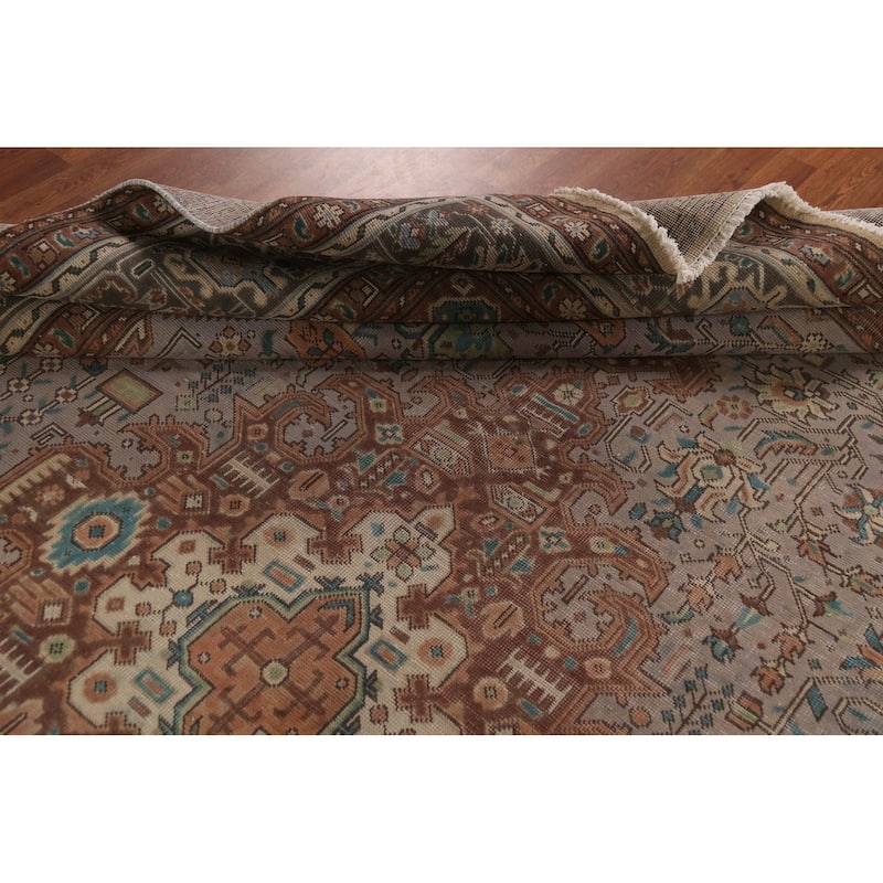 Traditional Tabriz Persian Vintage Area Rug Hand-Knotted Wool Carpet - 9'3"x 12'5"