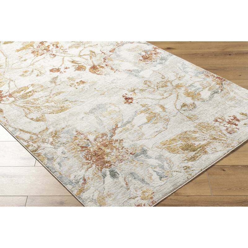 Jocelynn Coastal Floral and Botanical Area Rug