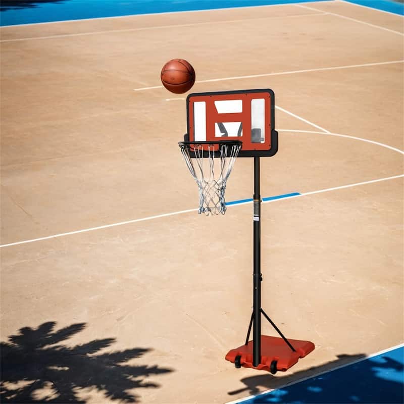 Height Adjustable Basketball Hoop,Portable Basketball Goal System