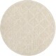 preview thumbnail 52 of 68, Hand-Tufted Amy Tone-on-Tone Lattice Wool Rug 7'9" Round - Beige