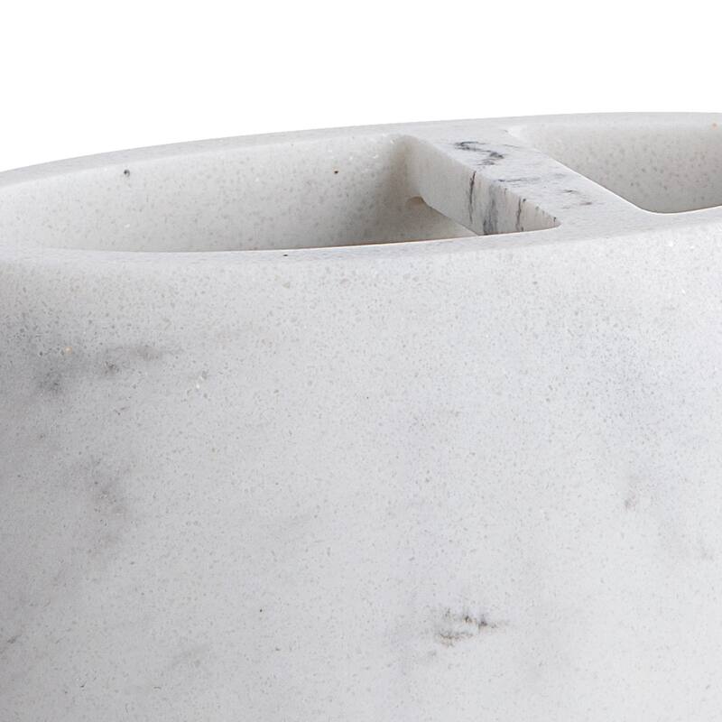Legends Resin Toothbrush Holder - White/Black Marble - Toothbrush Holder