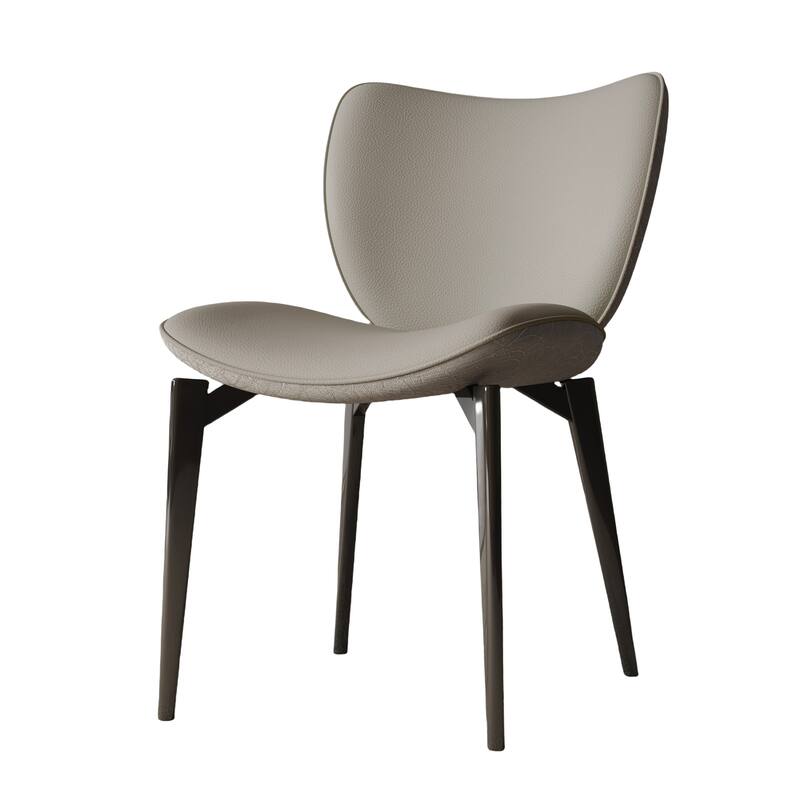 Ergonomic Dining Chairs with Cushioned Seat, Carbon Steel, Set of 2