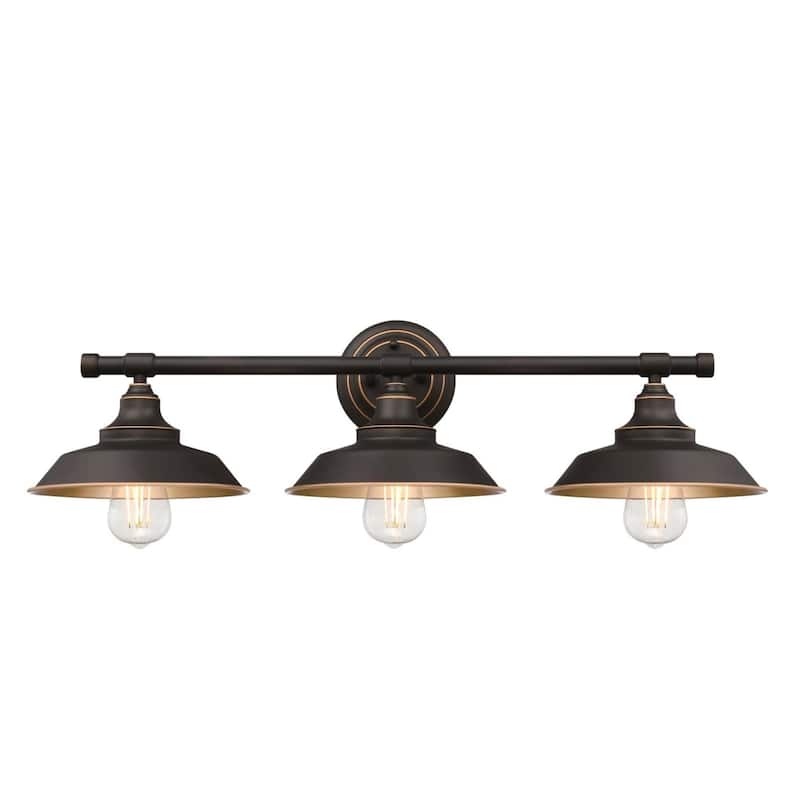 Westinghouse 6133000 Iron Hill 3 Light 8" Tall LED Wall Sconce - Oil Rubbed Bronze with Highlights
