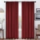 preview thumbnail 153 of 198, Superior Solid Machine Washable Room Darkening Curtains with Back Tabs, Set of 2 42" x 108" - Sangria
