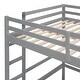 preview thumbnail 14 of 12, Full Size Wooden Loft Bed with Integrated Desk and 2-Drawer Cabinet , Sturdy Pine Construction